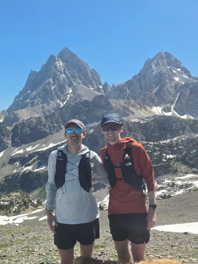 Trail running in the mountains